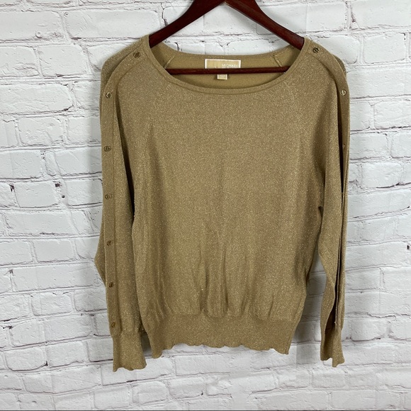 MICHAEL Michael Kors Sweaters - Michael Kors Gold long sleeve cardigan